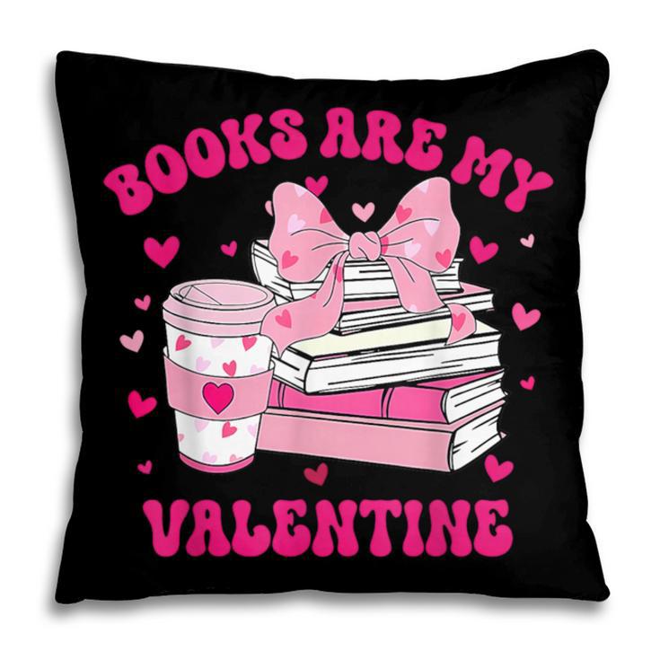 All Booked For Valentines Book Reading Coquette Bow Pillowcase