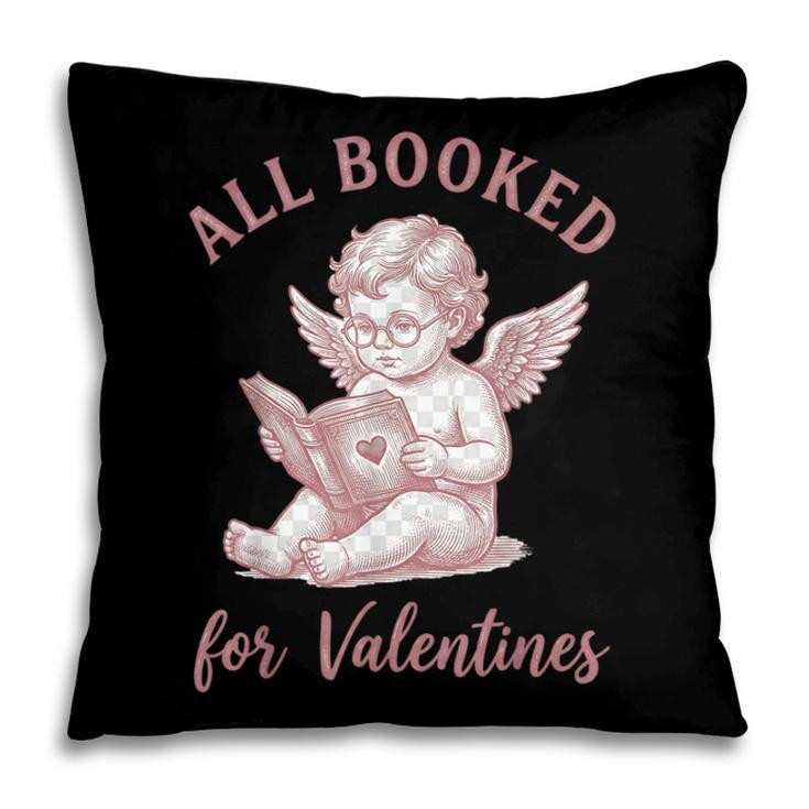 All Booked For Valentines Cute Cherub Vintage Book Lover Pillowcase