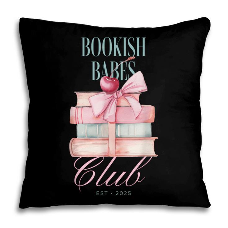 Bookish Babes Club Cute Pink Book Stack With Bow Pillowcase