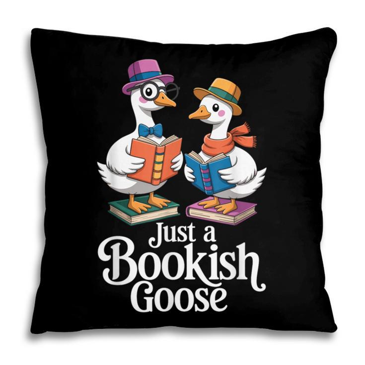 Bookish Goose Cute Geese With Hats Reading Books Pillowcase