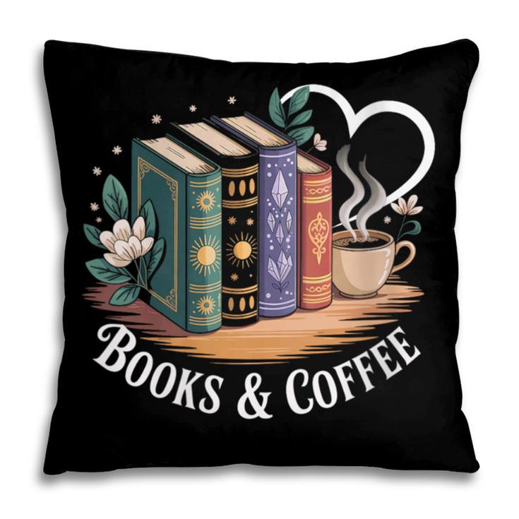 Books And Coffee Book Lover Bookish Green Book Theme Reading Pillowcase