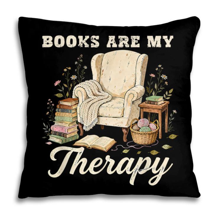 Books Are My Therapy Cozy Reading Chair Artwork Pillowcase Books Are My Therapy Cozy Reading Chair Artwork Pillowcase