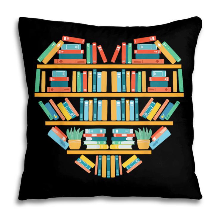 Bookshelf Heart Pillowcase