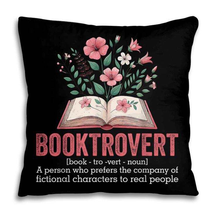 Booktrovert Book Lover Bookworm Reading Books Librarian Pillowcase