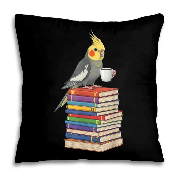Bookworm Cockatiel Bird Reading Books Drinking Coffee Lover Pillowcase Bookworm Cockatiel Bird Reading Books Drinking Coffee Lover Pillowcase