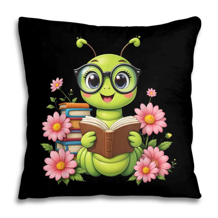 Bookworm Costume Kawaii Reading Worm For World Book Day Pillowcase Bookworm Costume Kawaii Reading Worm For World Book Day Pillowcase