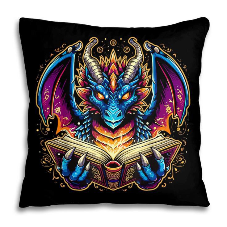 Bookworm Dragon Reading Book Lover Pillowcase Bookworm Dragon Reading Book Lover Pillowcase