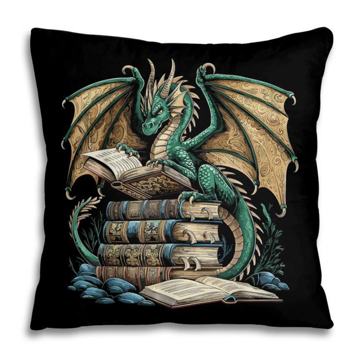 Bookworm Dragons Reading Book Dragons And Books Pillowcase