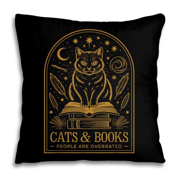 Cats And Books Because People Are Overrated Pillowcase