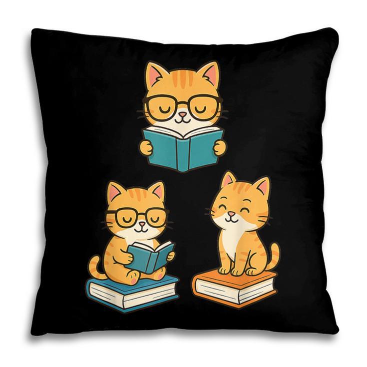 Cats Reading Book Lover Reading Bookworm Reader Pillowcase