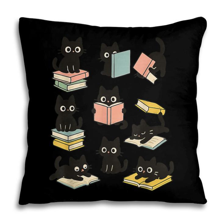 Cats Reading Books Cat Lover Pillowcase Cats Reading Books Cat Lover Pillowcase