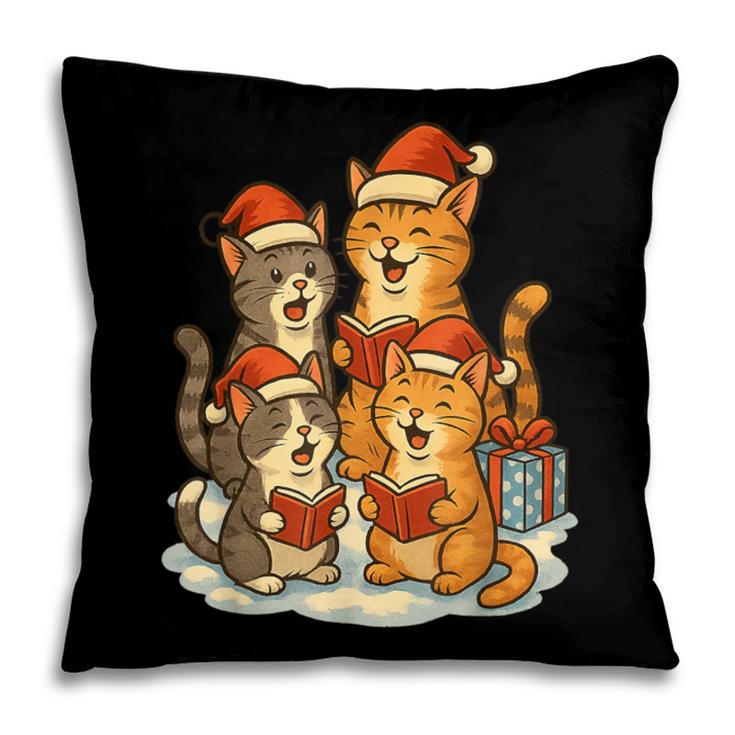 Cats Reading Books Christmas Tree Pillowcase
