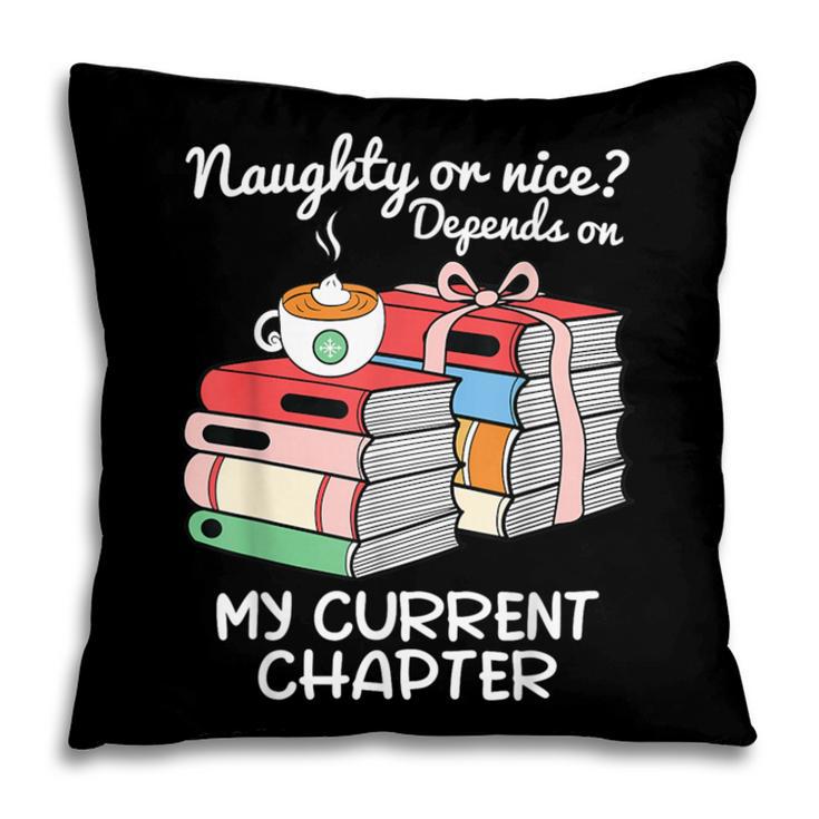 Christmas Book Lovers Naughty Or Nice Pillowcase