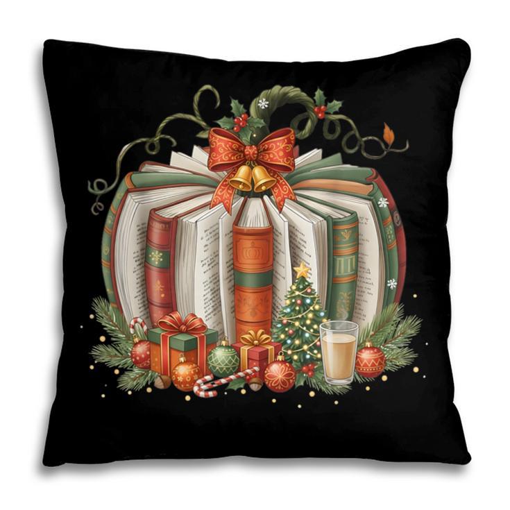 Christmas Book Pumpkin Reading Holiday Lovers Teacher Pillowcase