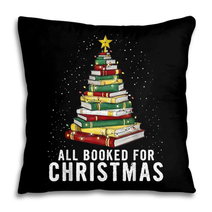 Christmas Book Tree All Booked For Xmas Pillowcase