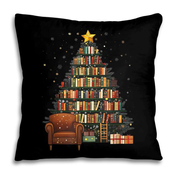 Christmas Tree Bookshelf Book Lover Library Pillowcase Christmas Tree Bookshelf Book Lover Library Pillowcase