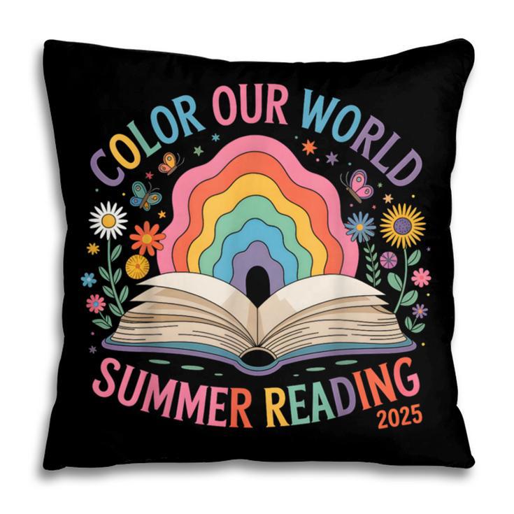 Color Our World Summer Reading 2025 Rainbow Art Book Pillowcase Color Our World Summer Reading 2025 Rainbow Art Book Pillowcase