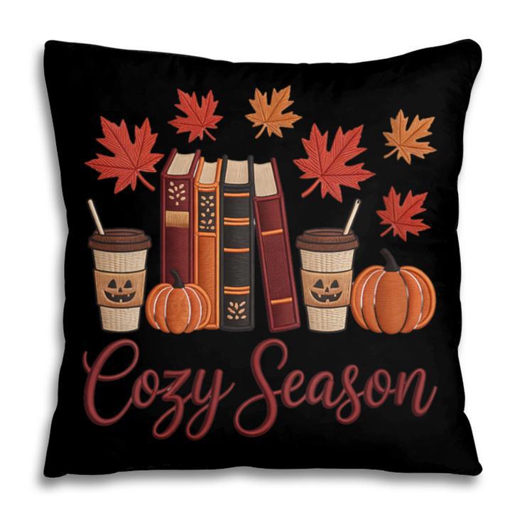 Cozy Season Autumn Leaves Books Pumpkins Fall Halloween Pillowcase