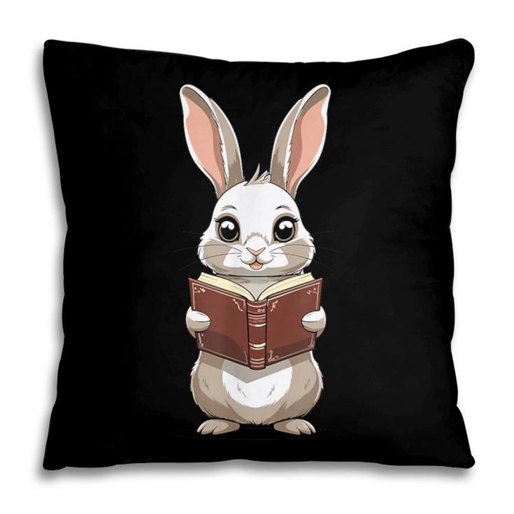 Cute Bookworm Bunny Reading For Kids And Teachers Pillowcase Cute Bookworm Bunny Reading For Kids And Teachers Pillowcase