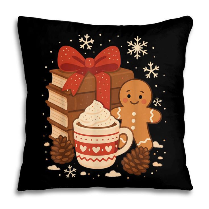 Cute Christmas Books Gingerbread Xmas Book Lover Teacher Pillowcase