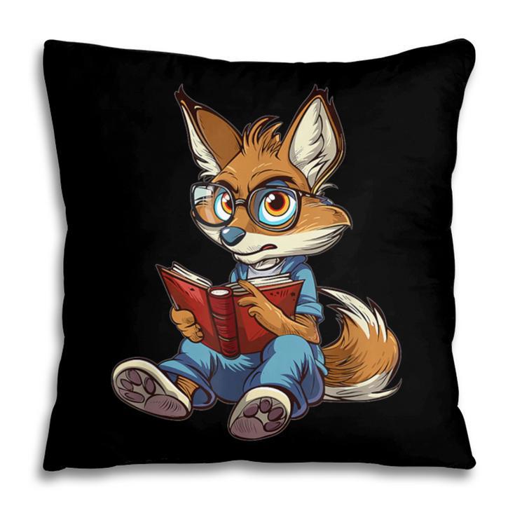 Cute Coyote With Book I Kids Coyote Pillowcase