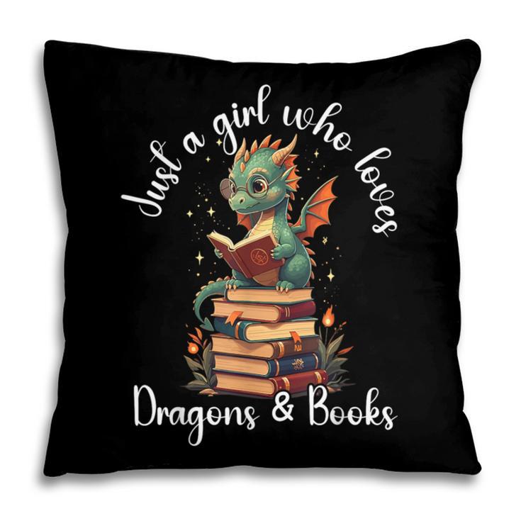 Cute Dragon Reading Book Bookworm Dragon And Books For Women Pillowcase