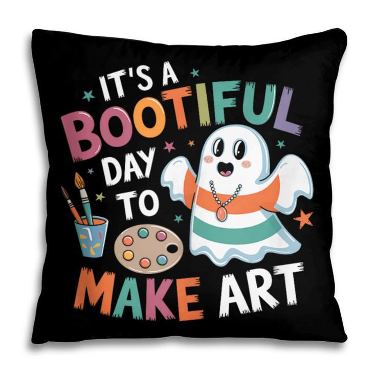 Cute Ghost Book Halloween Spooky Boo School Art Teacher Pillowcase