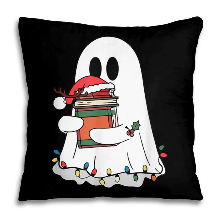 Cute Ghost Holding Books Bookish Christmas Pillowcase Cute Ghost Holding Books Bookish Christmas Pillowcase