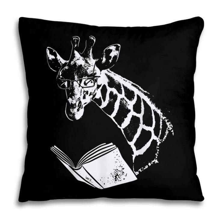 Cute Giraffe Wear Glasses Reading Book Librarian Bookworm Pillowcase