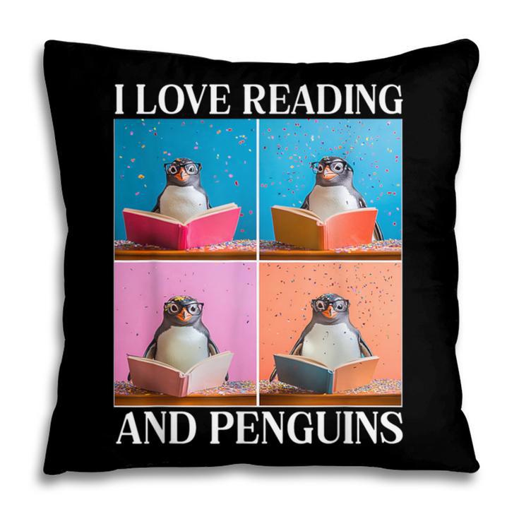 Cute Penguin Reading Book School Librarian Teacher Student Pillowcase
