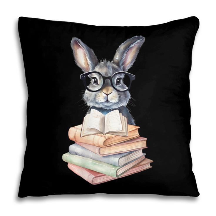 Cute Reading Bunny With Glasses Books Reader Book Bookworm Pillowcase