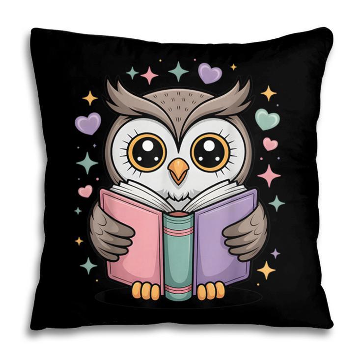 Cute Reading Owl Book Lover Teacher Librarian Bookworm Pillowcase