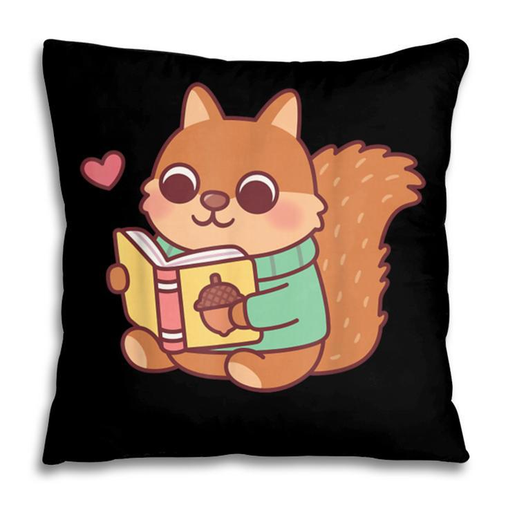 Cute Squirrel Reading A Book Lovers Anime Kawaii Women Kids Pillowcase Cute Squirrel Reading A Book Lovers Anime Kawaii Women Kids Pillowcase