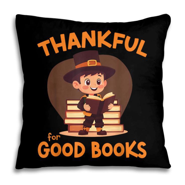 Cute Thanksgiving Teacher Librarian Thankful Reading Books Pillowcase