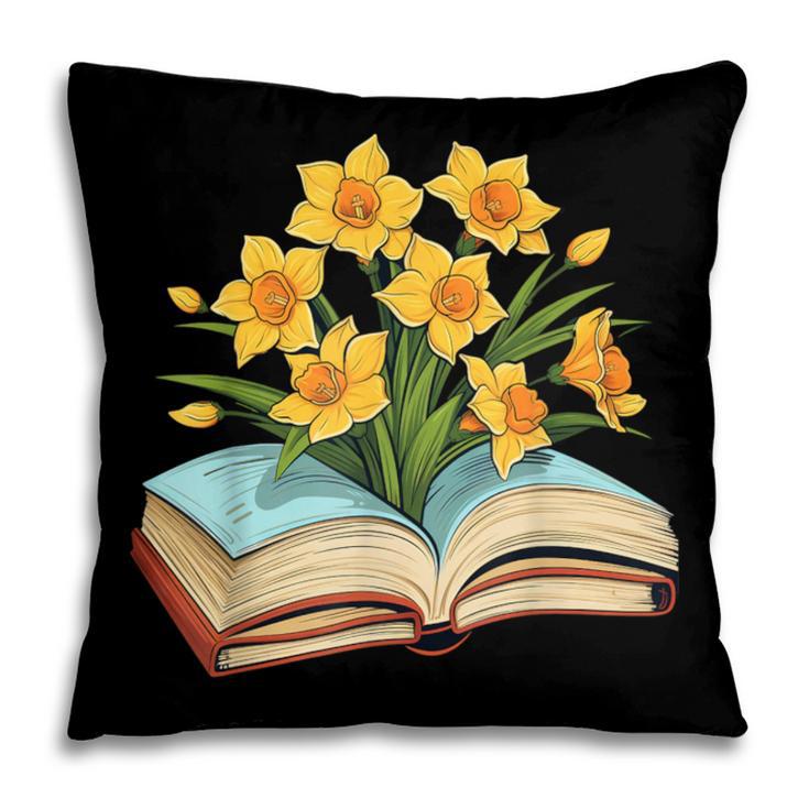 Daffodils Flowers Book Floral Pillowcase