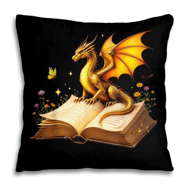 Dragon Fantasy Book Lover Bookish Reader Bookworm Wildflower Pillowcase Dragon Fantasy Book Lover Bookish Reader Bookworm Wildflower Pillowcase