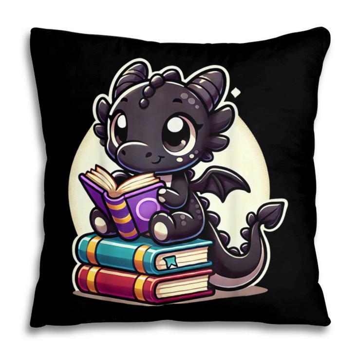 Dragon Reading A Book Cute Bookworm Book Lover Pillowcase Dragon Reading A Book Cute Bookworm Book Lover Pillowcase