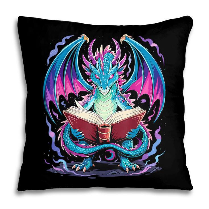 Dragon Reading Book Lover Pillowcase