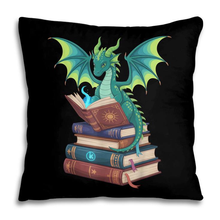 Dragon Reading Books Fantasy Lovers Mythical Creatures Pillowcase Dragon Reading Books Fantasy Lovers Mythical Creatures Pillowcase