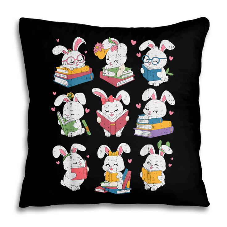 Easter Teacher Cute Bunny Reding Books Librarian Bookworm Pillowcase Easter Teacher Cute Bunny Reding Books Librarian Bookworm Pillowcase
