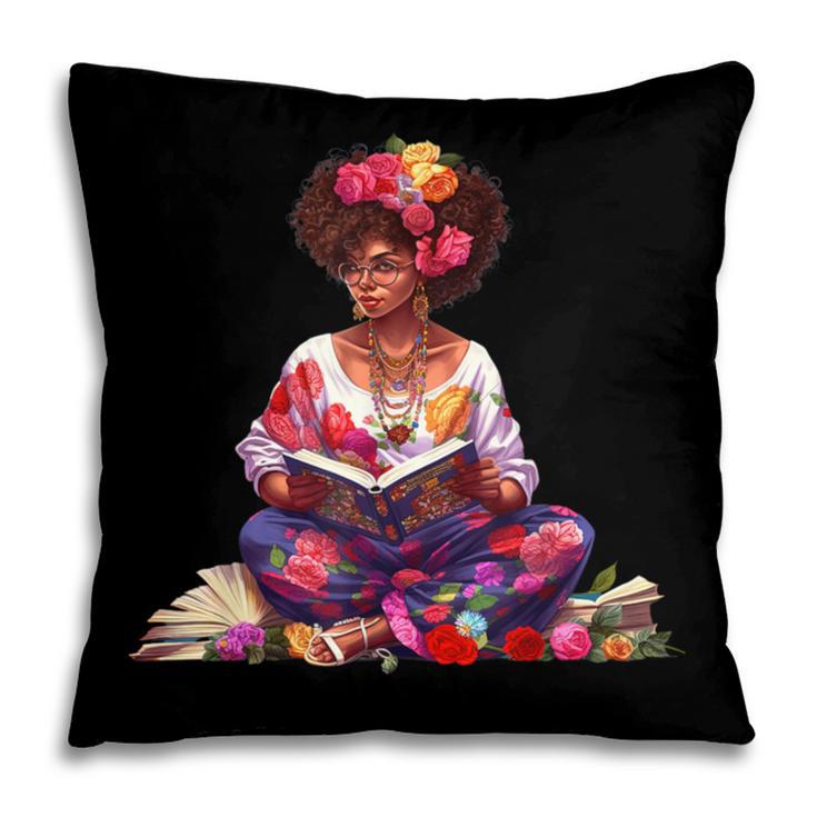 Educated Melanin Queen Afro Women Reading Book History Pillowcase