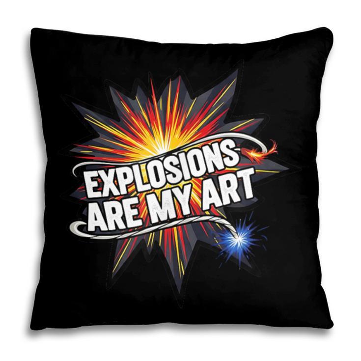 Explosions Are My Art Comic Book Boom Pillowcase