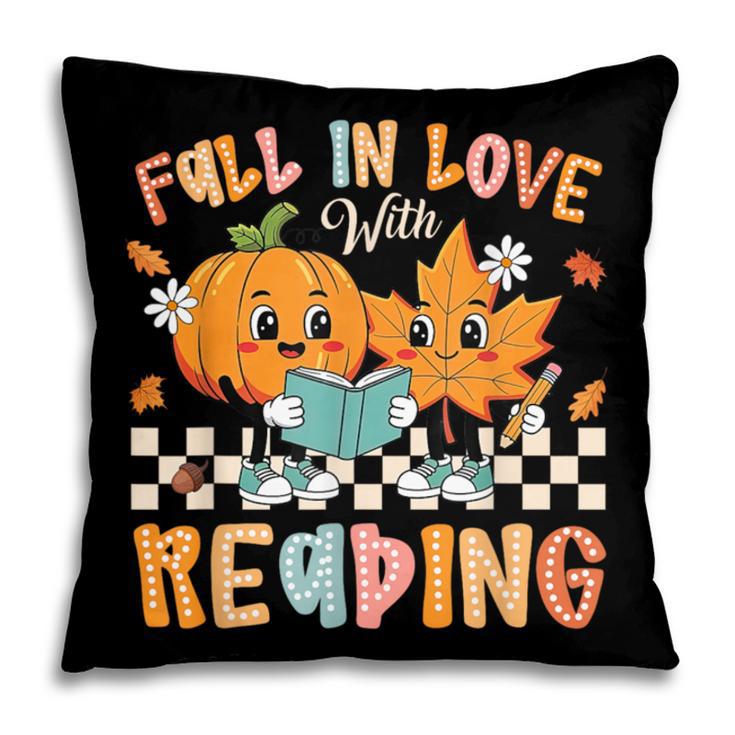 Fall In Love With Reading Thanksgiving Pumpkin Book Lover Pillowcase Fall In Love With Reading Thanksgiving Pumpkin Book Lover Pillowcase