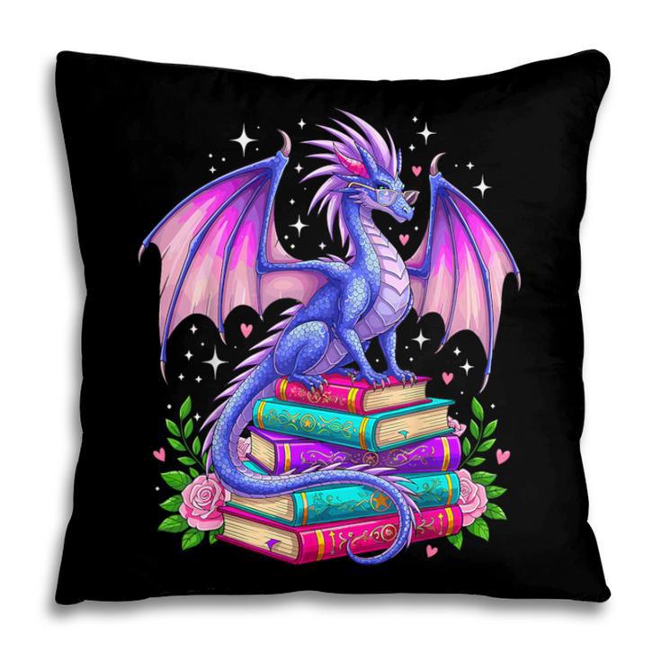Fantasy Dragon Reading Books Bookworm Pillowcase