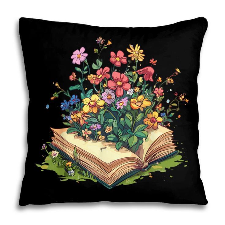 Floral Book Bloom Wildflowers Literature Nature Fantasy Pillowcase