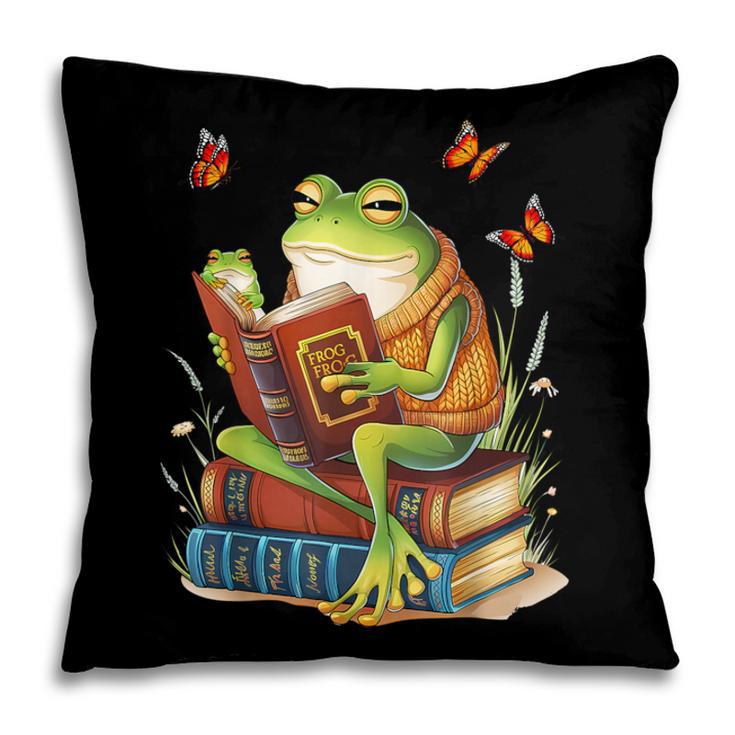 Frog & Toad Fishing Vintage Classic Book Frog Reading Book Pillowcase