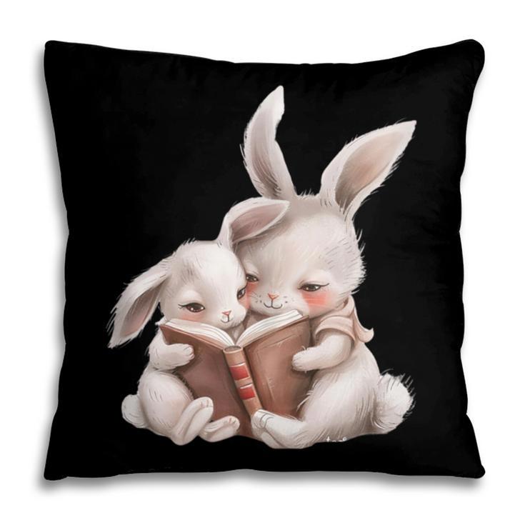 Funny Book Reading Quote For Women And Girls Rabbits Pillowcase