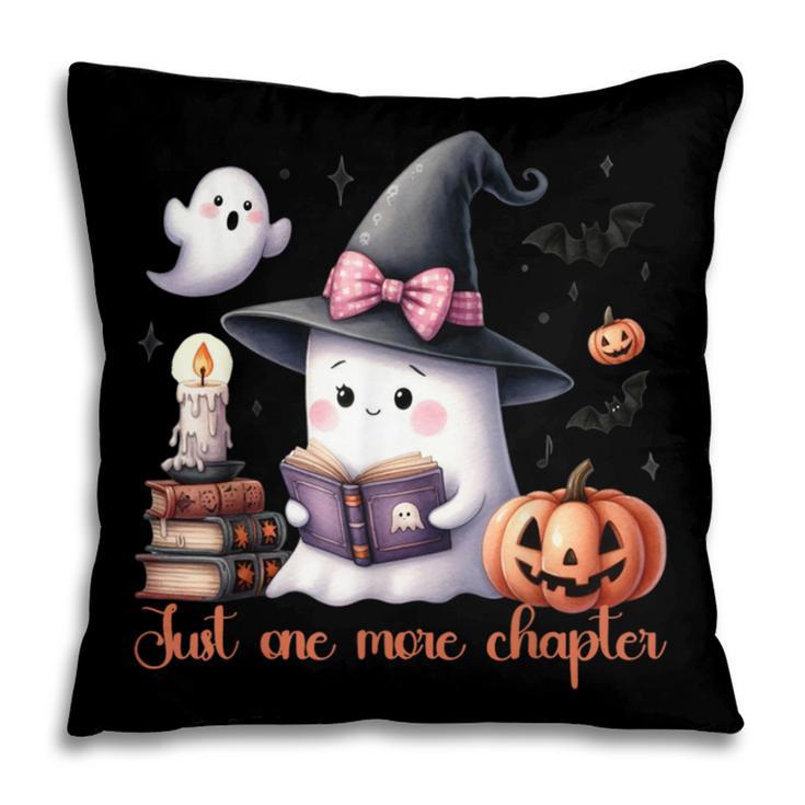 Ghost Reading Book Coquette Bow Halloween Girl Toddler Kid Pillowcase
