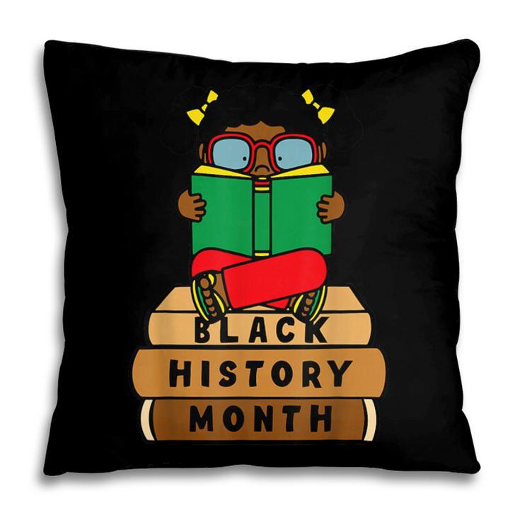 Girl Kid Reading Book Black History Month Bookworm Pillowcase