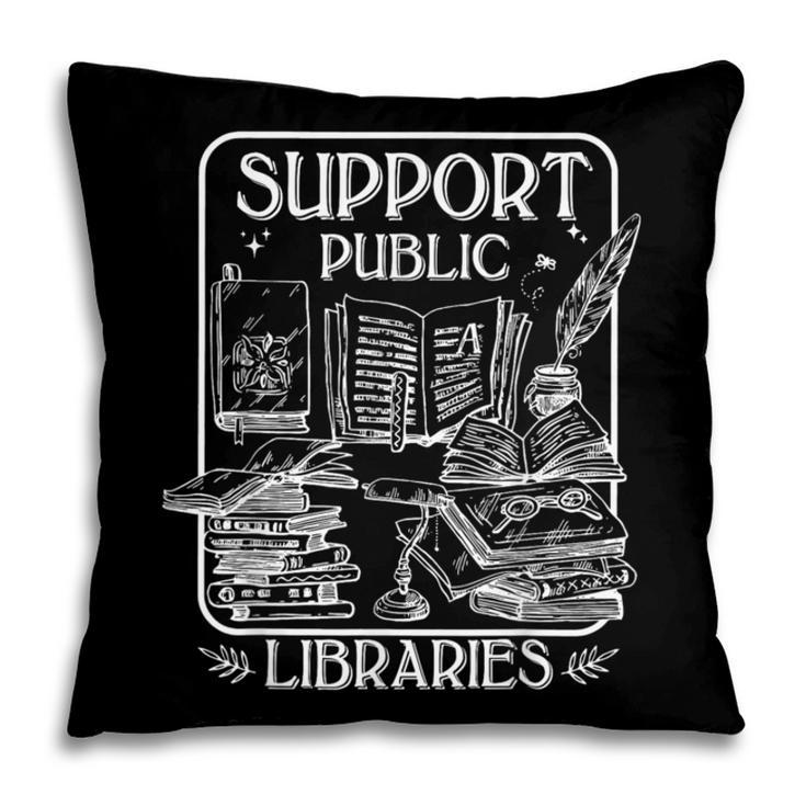 Groovy Support Your Local Library Book Reader Lover Bookworm Pillowcase